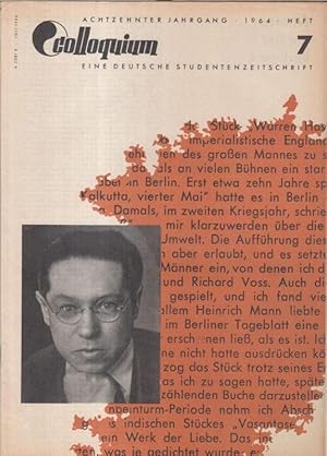 Colloquium. 18. Jahrgang 1964, Heft 7. Eine deutsche Studentenzeitschrift. - Aus dem Inhalt: Bodo...