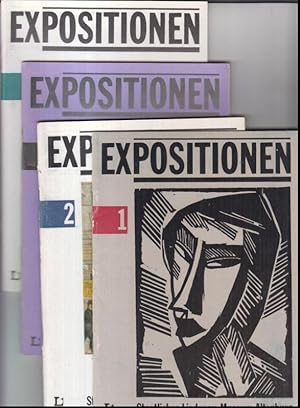 Seller image for Expositionen. Heft 1 - 4. - Inhalt: Dresdner Grafik von der 'Brcke' bis zur Gegenwart / Karl Holtz: Das frhe Werk 1918 - 1933 / Frhe deutsche Plakate aus eigenem Besitz / Conrad Felixmller - Werke und Dokumente aus dem Besitz des Lindenau-Museums. for sale by Antiquariat Carl Wegner