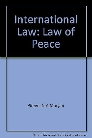 Bild des Verkufers fr International Law: Law of Peace zum Verkauf von WeBuyBooks