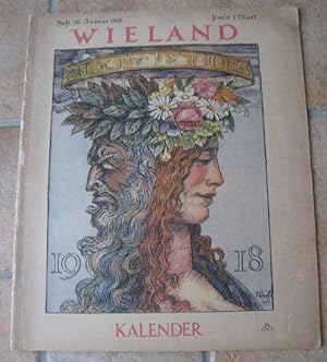 Bild des Verkufers fr Wieland. 1918, Heft 10, Januar. - Im Inhalt Texte, u. a. von Hans Nyholt: Lebendiger Kalender, Bruno Ertler: Der Mrtyrer, Simon Kemeny: Celloklnge, Hertha Triepel: Der Tierquler, Oscar Bie: Die Hoffnung // illustriert von Emil Orlik, Ludwig Kainer, Renee Sintenis, Franz Christophe u. a. - zum Verkauf von Antiquariat Carl Wegner