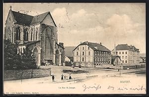 Carte postale Belfort, La Rue St. Joseph