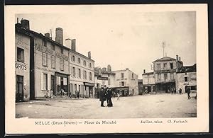 Carte postale Melle, Place du Marchè
