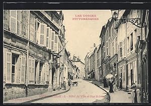 Carte postale Neufchateau, Hotel de Ville et Rue St-Jean