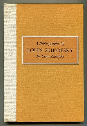 Bild des Verkufers fr A Bibliography of Louis Zukofsky zum Verkauf von Between the Covers-Rare Books, Inc. ABAA