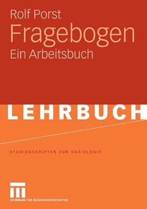 Immagine del venditore per Fragebogen: Ein Arbeitsbuch (Studienskripten zur Soziologie) Ein Arbeitsbuch venduto da Berliner Bchertisch eG