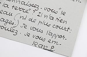 Billet autographe signé et adressé à Felia Leal, éditrice de son ouvrage Paroles transparentes il...