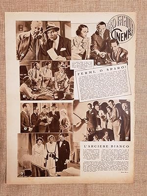 Seller image for Film Fermi, o sparo! L'arciere bianco Illustrazione di Cinema 1937 for sale by LIBRERIA IL TEMPO CHE FU