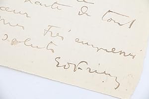 Lettre autographe datée et signée à son ami l'éditeur, galeriste et marchand d'art Louis Soullié