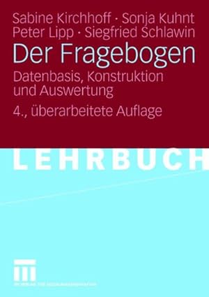 Imagen del vendedor de Der Fragebogen: Datenbasis, Konstruktion und Auswertung a la venta por Studibuch