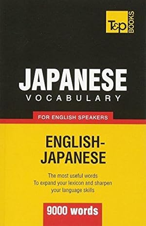 Immagine del venditore per Japanese vocabulary for English speakers - 9000 words: 175 (American English Collection) venduto da WeBuyBooks