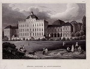 Bild des Verkufers fr Knigl. Schloss in Ludwigsburg. Stahlstich aus Meyer`s Universum. zum Verkauf von Antiquariat Heinz Tessin