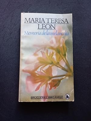 Seller image for Memoria de la melancola for sale by Vrtigo Libros