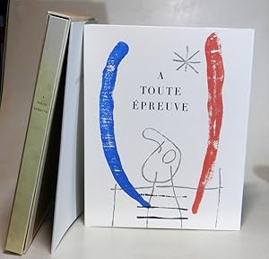 Seller image for A toute preuve, Gravures sur bois de Joan Miro, Introduction by Anne Hyde Greet. Faksimile der Nr. 75 von 130 Exemplaren der extrem seltenen und entsprechend teuren original Ausgabe von 1958. for sale by Antiquariat Dr. Lorenz Kristen