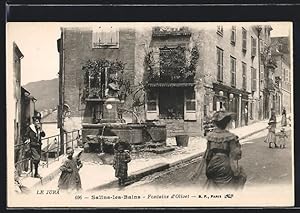 Carte postale Salins-les-Bains, Fontaine d'Olivet