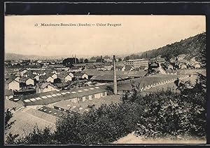 Carte postale Mandeure-Beaulieu, Usine Peugeot