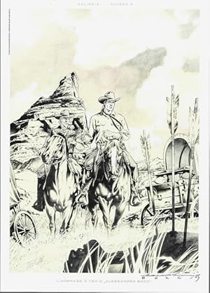 Seller image for L'Hommage  Tex Willer : Ex-libris indit de Alessandro Bocci. for sale by Librairie Victor Sevilla