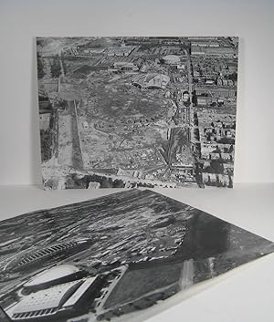 15 (quinze) photographies noir et blanc, construction du site olympique de Montréal. 1974