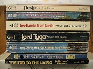 Philip Jose Farmer Economical Reading Lot - Seven Paperback Book Lot (See Picture for Titles)