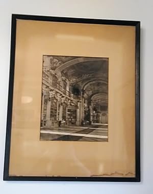 Admont Abbey Library, monastery library, antique framed photo