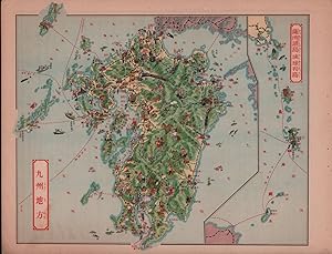 Manga Map of Kyushu.