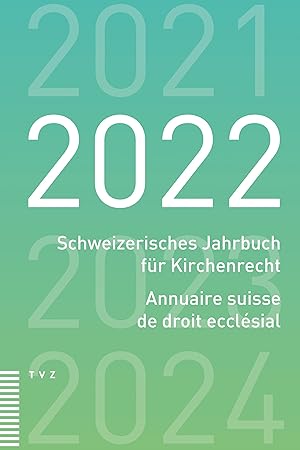 Seller image for Schweizerisches Jahrbuch fr Kirchenrecht / Annuaire suisse de droit ecclsial 2022 for sale by moluna