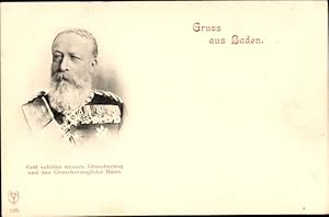 Ansichtskarte / Postkarte Großherzog Friedrich I. von Baden, Portrait