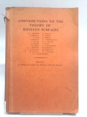 Bild des Verkufers fr Contributions To the Theory of Riemann S zum Verkauf von World of Rare Books