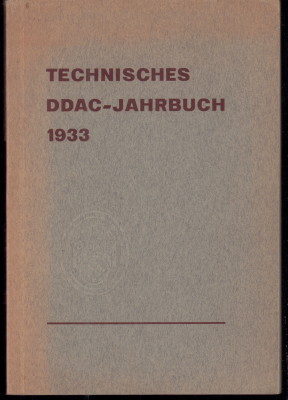 Technisches DDAC-Jahrbuch 1933.