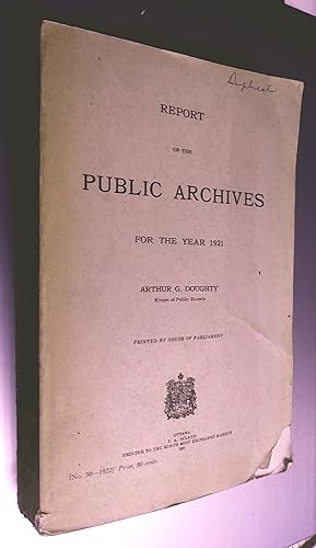 Report of the Public Archives for the Year 1921