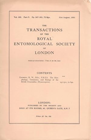 Bild des Verkufers fr The Morphology, Taxonomy, and the Biology of British Evanioidea (Hymenoptera) zum Verkauf von PEMBERLEY NATURAL HISTORY BOOKS BA, ABA