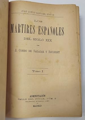 Seller image for Los mrtires espaoles del siglo XIX. Tomo I for sale by Librera Mamut