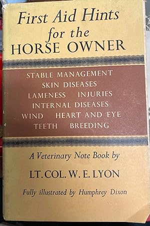 Imagen del vendedor de First Aid Hints for the Horse Owner a la venta por The BASIC Life Charity