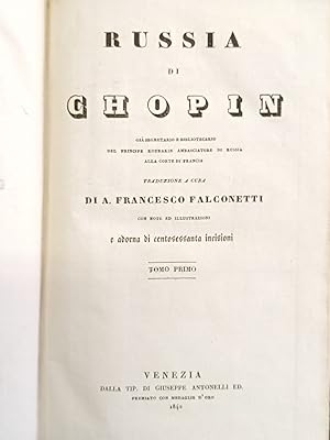 Russia. Traduzione a cura di A Francesco Falconetti, con note ed illustrazioni.