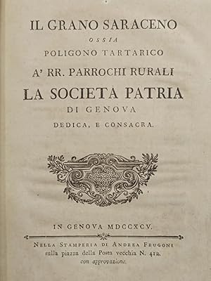 Il grano saraceno ossia poligono tartarico a' rr. parrochi rurali.