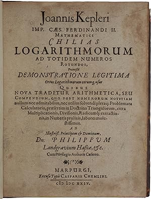 Image du vendeur pour Chilias logarithmorum ad totidem numerous rotundos, praemissa demonstration legitima ortus logarithmorum eorumque usus . [with:] Supplementum chiliadis logarithmorum, continens praecepta de eorum usu mis en vente par SOPHIA RARE BOOKS