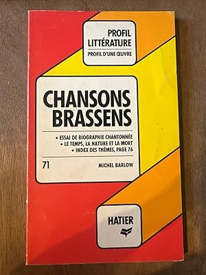 Image du vendeur pour Chansons georges brassens / analyse thmatique mis en vente par Dmons et Merveilles