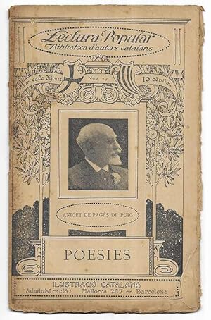 Poesies Anicet de Pagés de Puig Lectura Popular Biblioteca d'autors catalans Nº 29