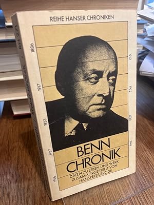 Seller image for Benn-Chronik. Daten zu Leben und Werk. Reihe Hanser-Chroniken for sale by Antiquariat Hecht