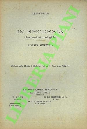 In Rhodesia. Osservazioni zoologiche.