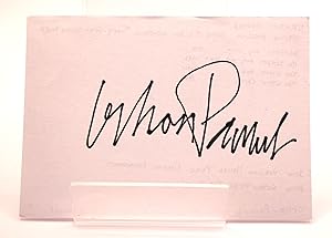 Signed autograph card