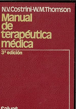 Image du vendeur pour MANUAL DE TERAPEUTICA MEDICA. mis en vente par Papel y Letras