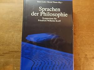 Seller image for Sprachen der Philosophie. Symposium fr Friedrich Wilhelm Korff. for sale by Bockumer Antiquariat Gossens Heldens GbR