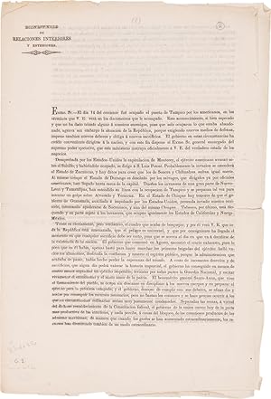 MINISTERIO DE RELACIONES INTERIORES Y ESTERIORES. EXMO. SR. - EL DIA 14 DEL CORRIENTE FUÉ OCUPADO...