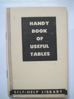 Immagine del venditore per A Handfun of Useful Tables. Little Blue Book No. 835 venduto da Reflection Publications