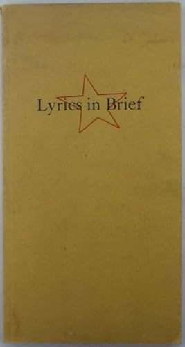 Image du vendeur pour Lyrics in Brief 1300-1938 mis en vente par Mare Booksellers ABAA, IOBA