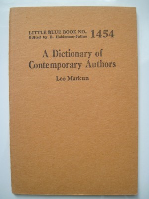 Immagine del venditore per A Dictionary of Contemporary Authors. Little Blue Book No. 1454 venduto da Reflection Publications