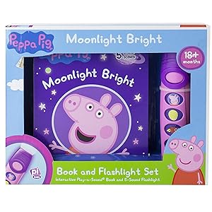 Bild des Verk�ufers f�r Peppa Pig - Moonlight Bright Sound Book and Sound Flashlight Toy Set - PI Kids zum Verkauf von Dream Books Co.