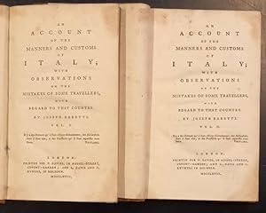 Seller image for AN ACCOUNT OF THE MANNERS AND CUSTOMS OF ITALY. With Observations on the Mistakes of Some Travellers, with Regard to That Country. for sale by studio bibliografico pera s.a.s.