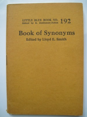 Seller image for Book of Synonyms. Little Blue Book No. 192 for sale by Reflection Publications