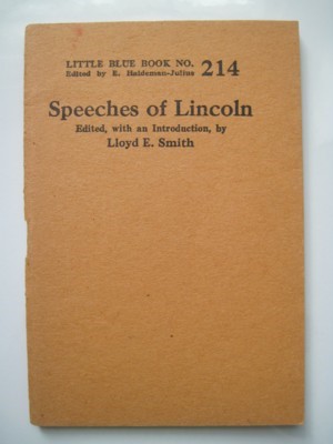 Seller image for Speeches of Lincoln. Little Blue Book No. 214 for sale by Reflection Publications